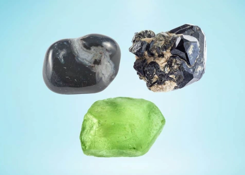 three August birthstones