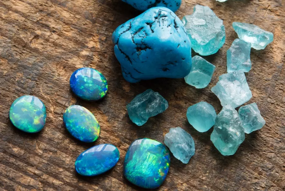 blue zircon gemstone